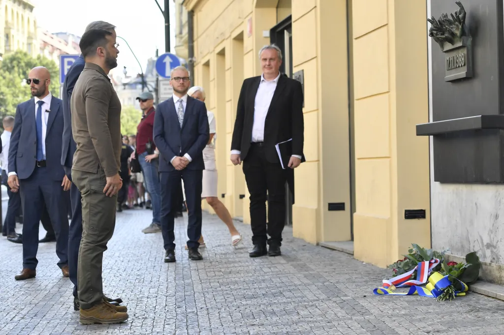 Ukrajinský prezident Zelenskyj v Praze
