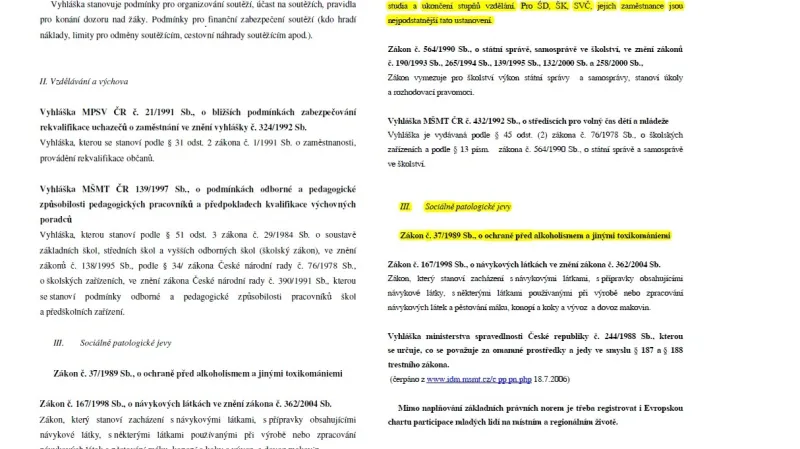 Strana 26 práce Marie Doležalové (vlevo) a Petra Krčála (vpravo)