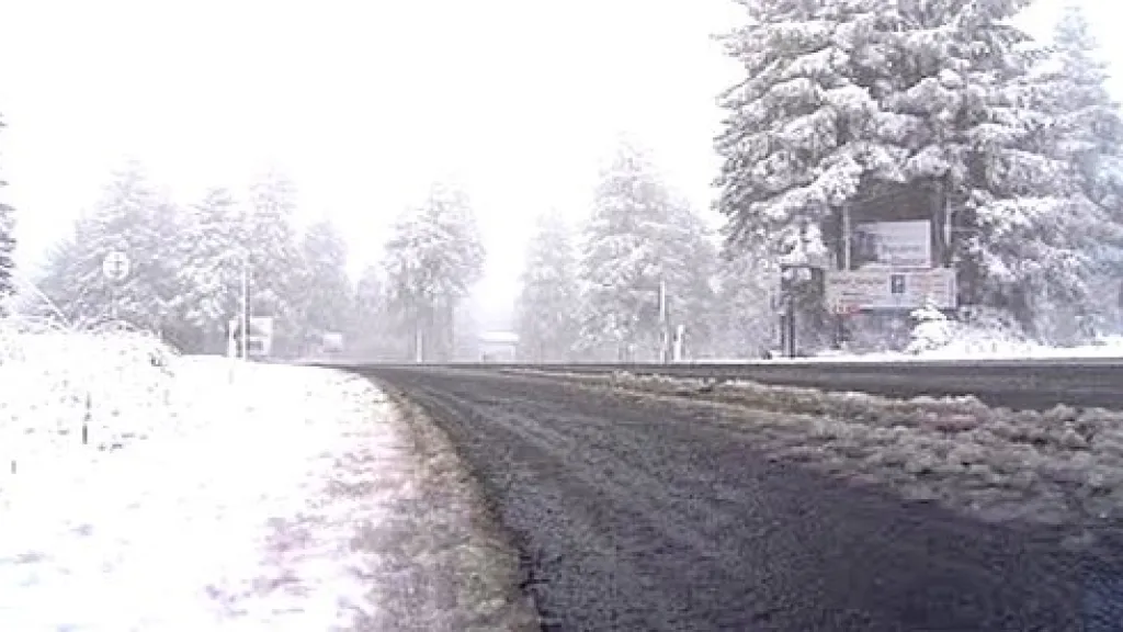 Zasněžené Krušné hory