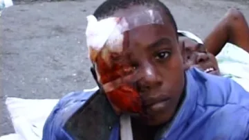 Oběť zemětřesení na Haiti