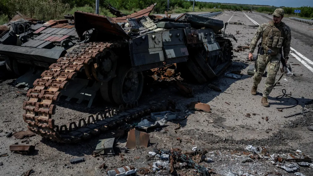 Zničený tank poblíž Robotyne