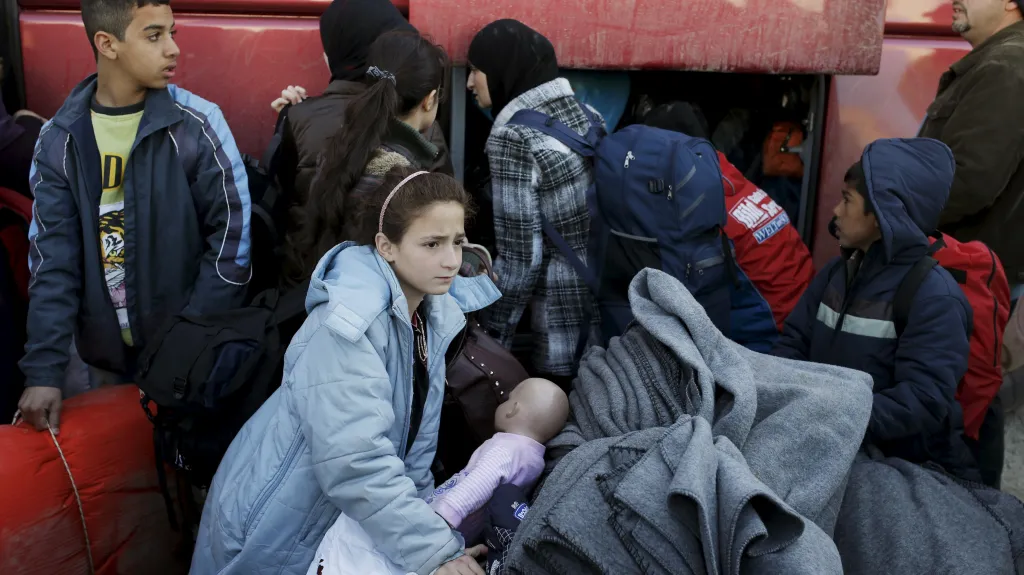 Evakuace uprchlíků z Idomeni