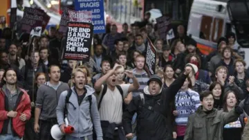 Protesty před BBC