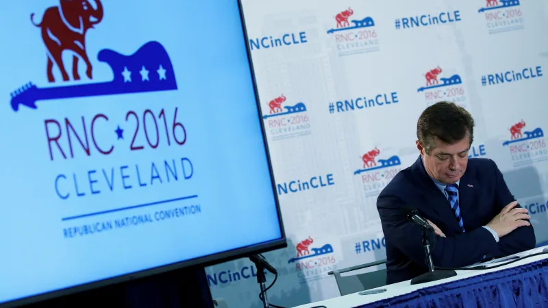 Manafort ještě coby volební manažer Trumpa