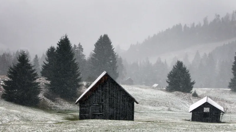 Do Bavorska přišel první sníh
