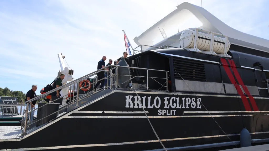 Katamarán, který se nedaleko Splitu srazil s plachetnicí