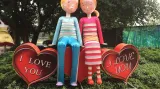 Figury milenců v Parku lásky v Kchuej-linu