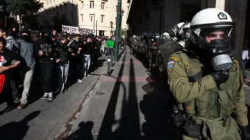 Mladí Řekové demonstrovali v ulicích