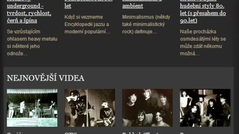 Bigbít - detail webové stránky