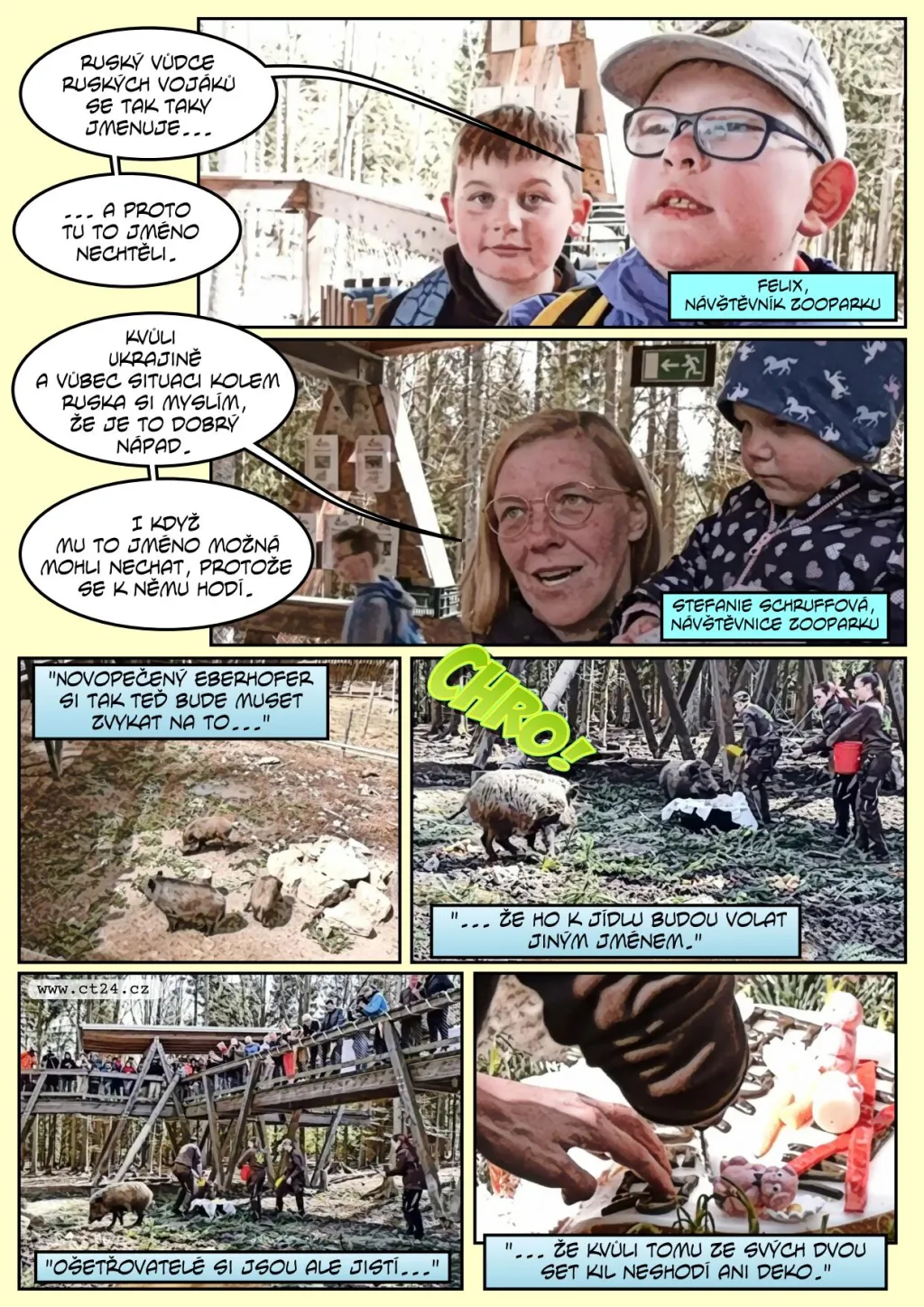 Divočák Putin si bude muset zvykat na nové jméno. To původní už se v zooparku zdráhají vyslovit