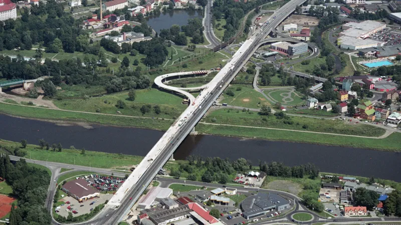 Nový most přes Labe v Děčíně