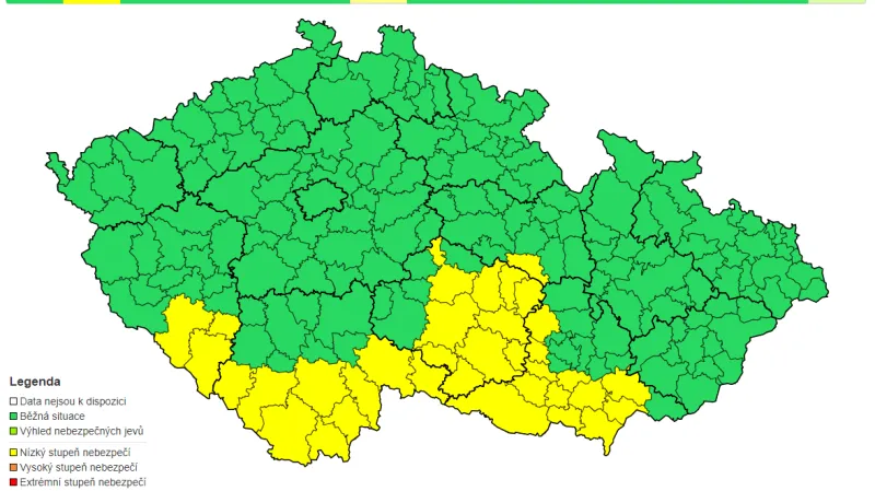 Výstraha ČHMÚ před silným větrem