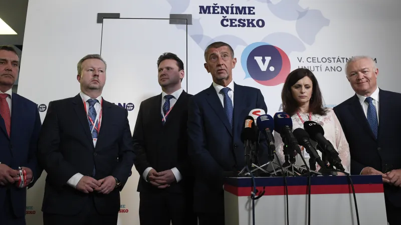 Tisková konference po sněmu hnutí ANO