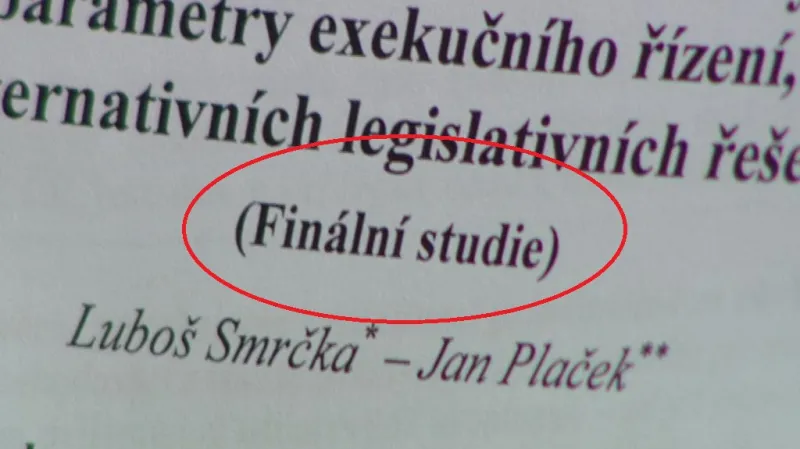 Studie pro ministerstvo spravedlnosti už je finální
