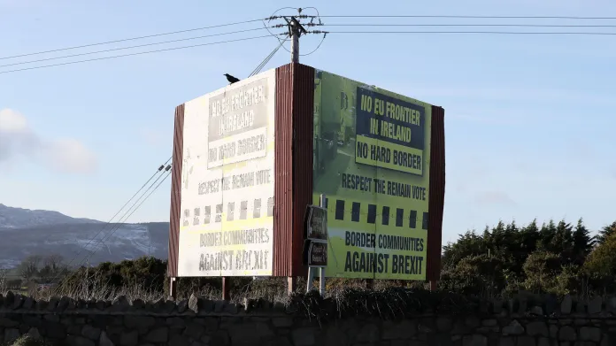 Plakát odmítající hranici mezi Irsky