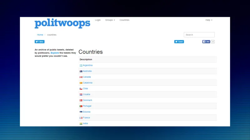 Stránky Politwoops