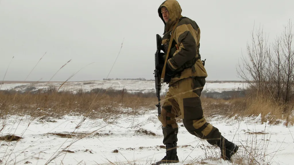 Proruský povstalec na Ukrajině