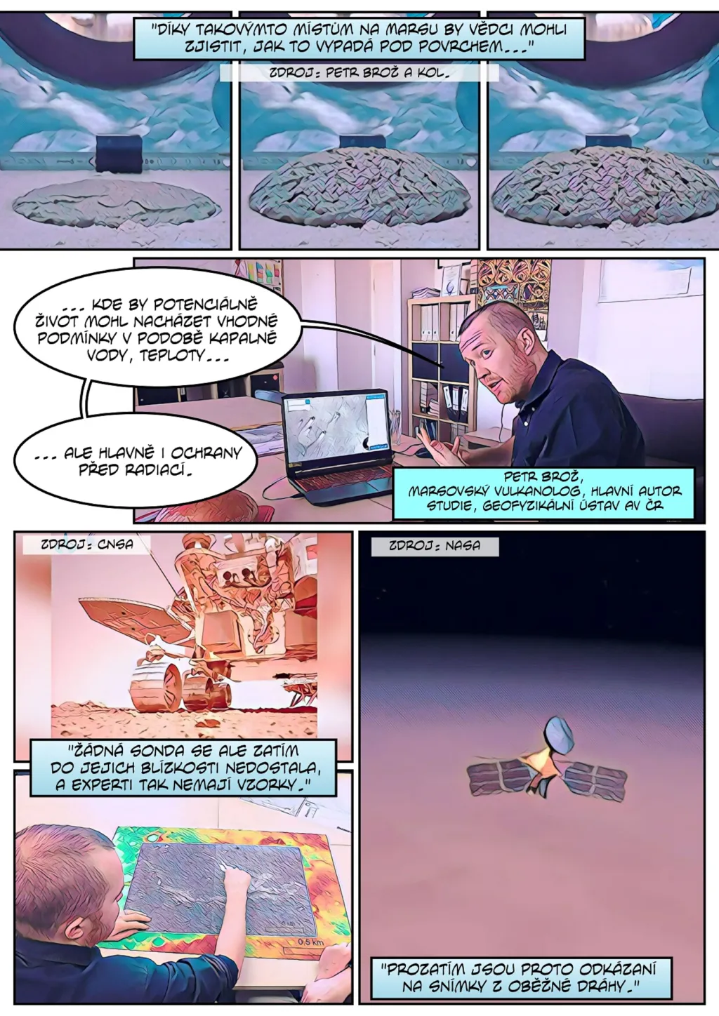 Čeští vědci simulovali bahenní sopky na Marsu