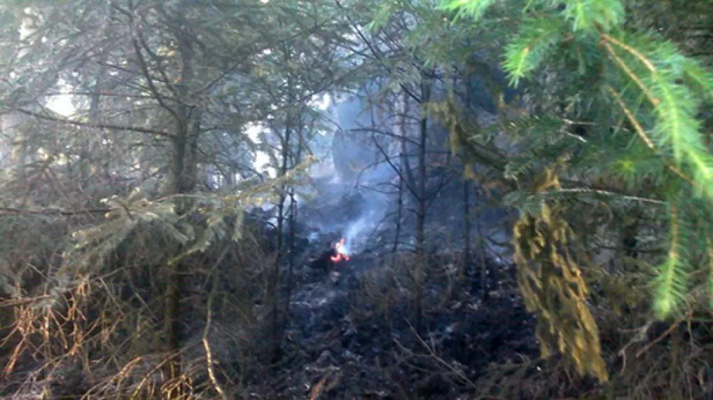 Požár v NP České Švýcarsko