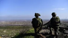 Izraelští vojáci v Golanských výšinách