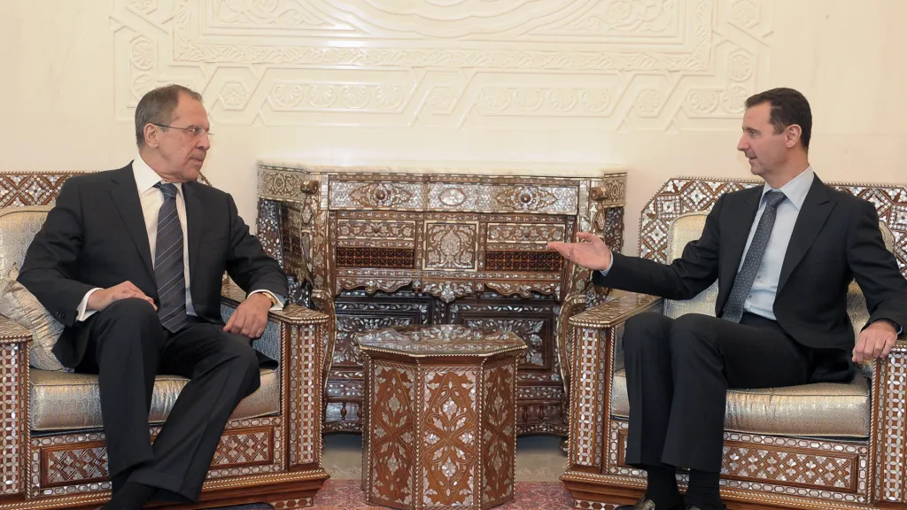 Sergej Lavrov a Bašár Asad