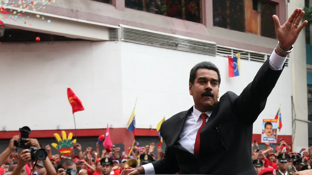 Nicólas Maduro během inaugurace