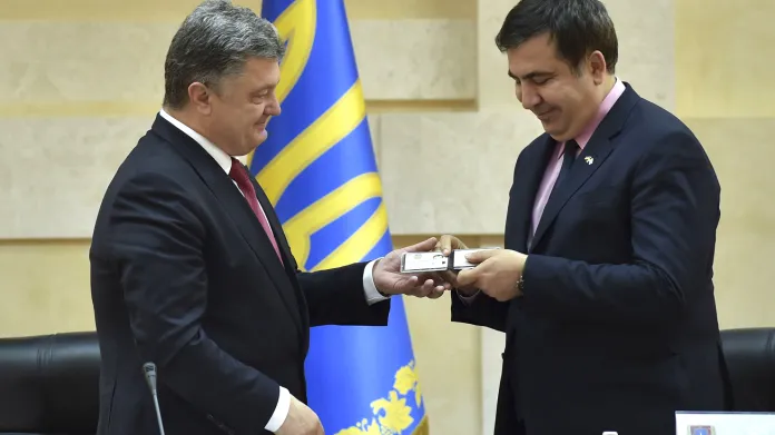 Petro Porošeko jmenoval Michaila Saakašviliho oděským gubernátorem