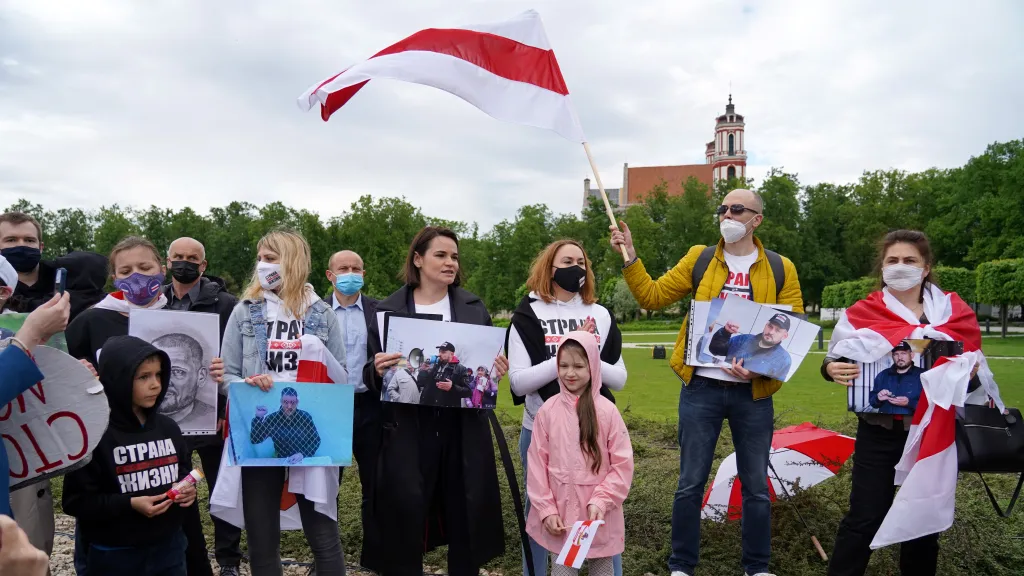 Ilustrační foto – shromáždění na podporu Běloruska ve Vilniusu v roce 2021
