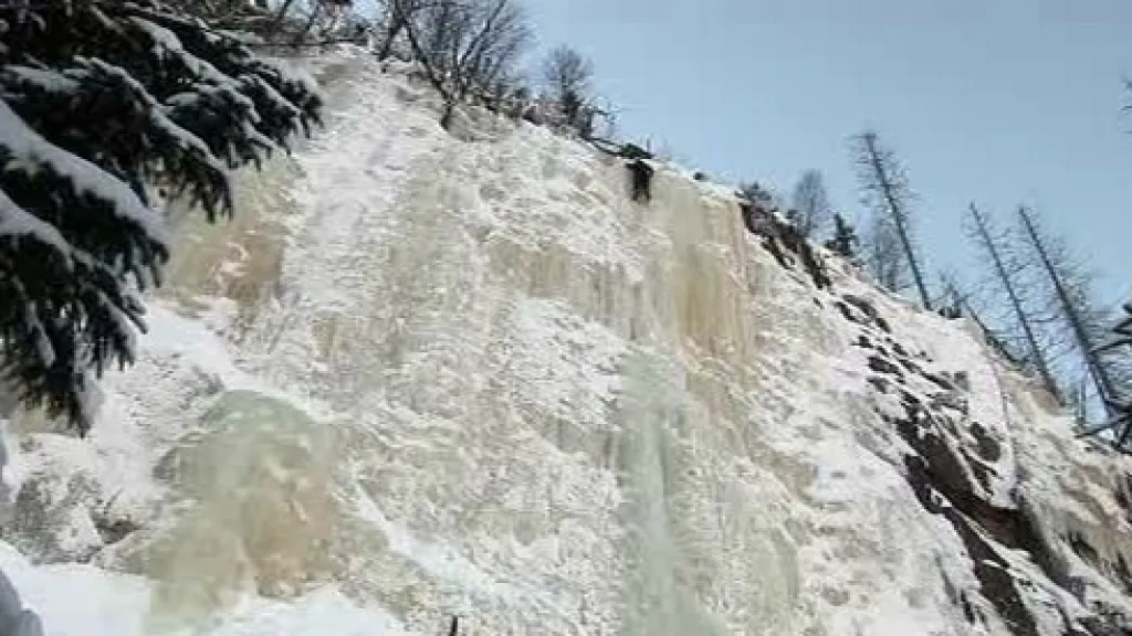 Ledová stěna v Krkonoších