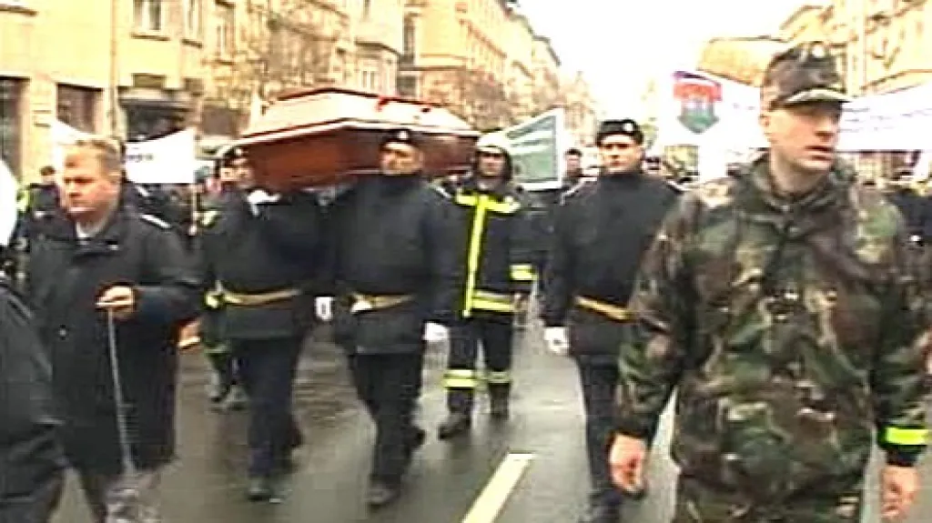 Demonstrace maďarských odborářů