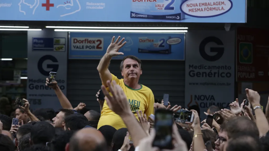 Brazilský kandidát na prezidenta Jair Bolsonaro