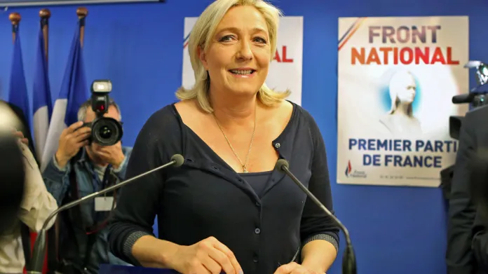 Marine Le Penová při eurovolbách