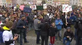 Protest proti krajské koalici s KSČM