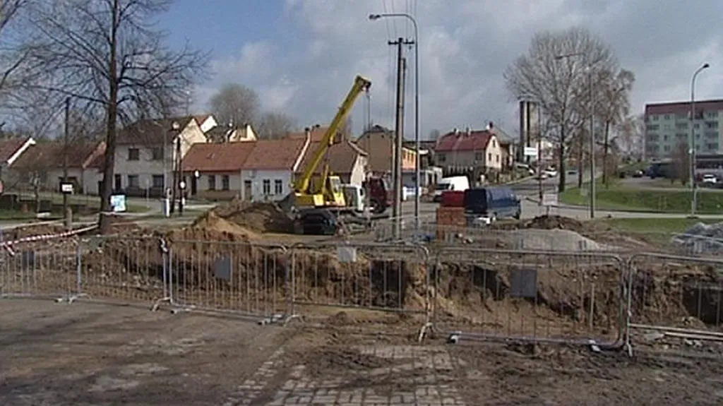 Rozkopaná křižovatka