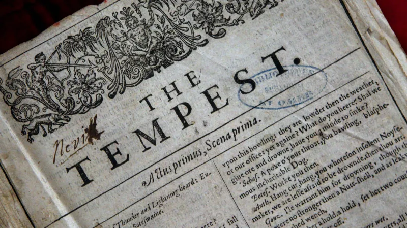 Originál Shakespearova Prvního Folia - hra Bouře