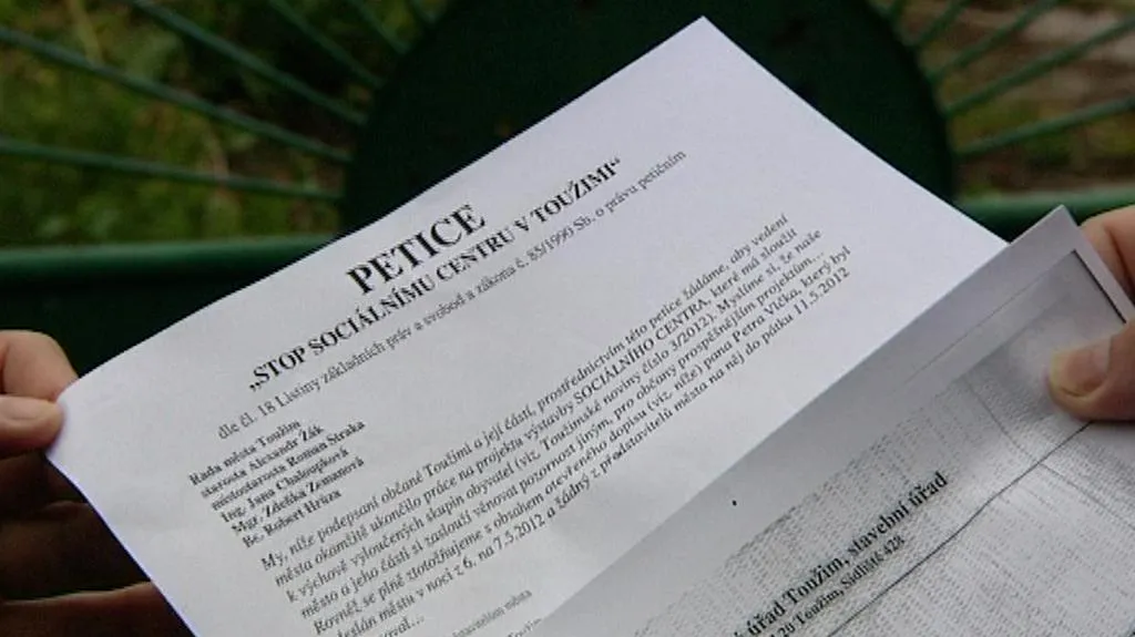 Petice proti toužimskému sociálnímu centru