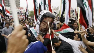 Demonstranti si v Iráku připomněli pád Saddámova režimu