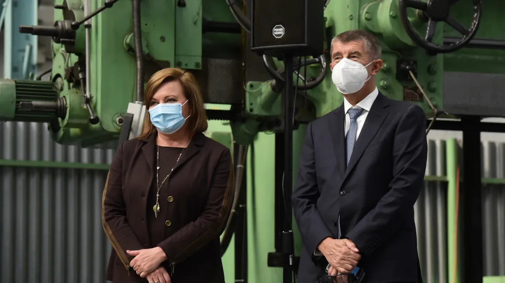 Schillerová a Babiš navštívili sídlo společnosti Sigma Group v Lutíně na Olomoucku