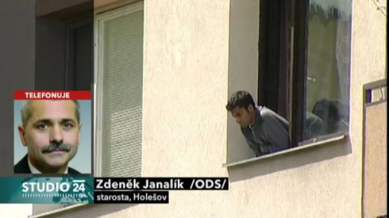 Studio ČT24 o situaci v Holešově