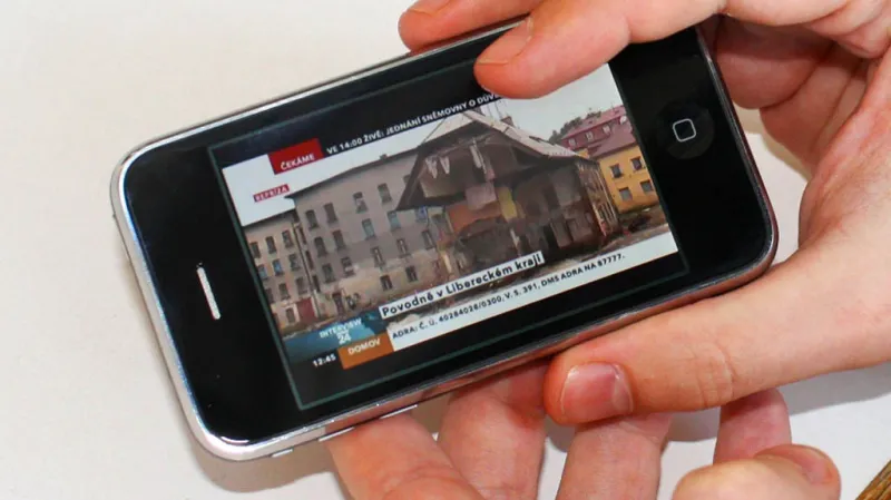 Živé vysílání ČT24 v telefonu iPhone