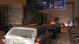 Sněhová kalamita na německých dálnicích