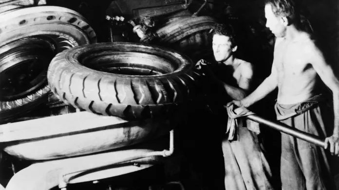 Výroba pneumatik ve Zlíně
