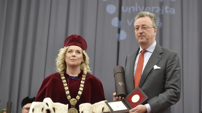 Constantin Kinský převzal medaili Mendelovy univerzity