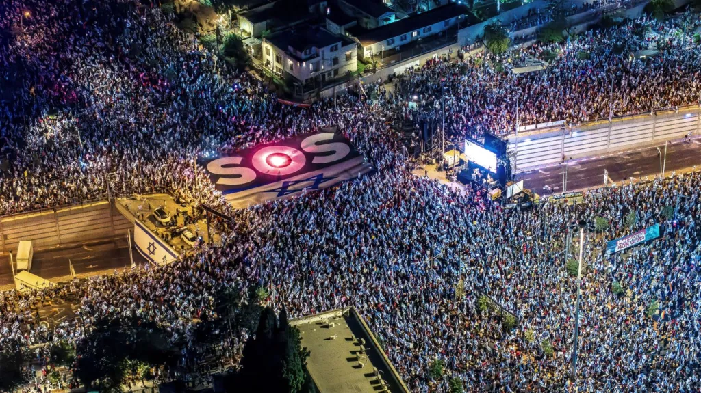 Sobotní demonstrace proti justiční reformě v Izraeli