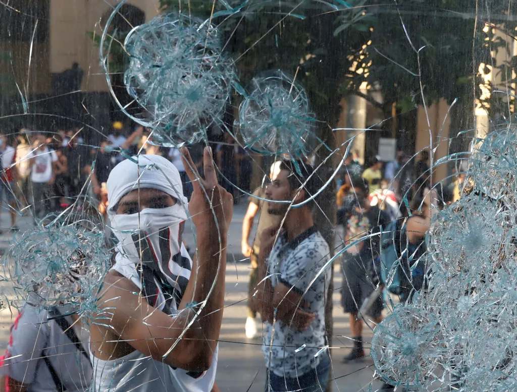 Protivládní protesty v hlavním městě Libanonu