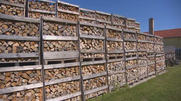 Palivové dřevo v hranici