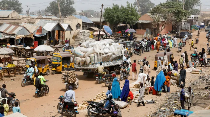 Trh v nigerijském Gusau