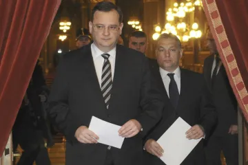 Fiskální pravidla mají platit jen pro eurozónu, shodl se Nečas s Orbánem
