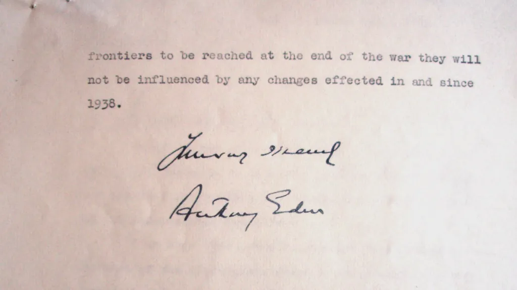 Dopis Anthonyho Edena Janu Masarykovi