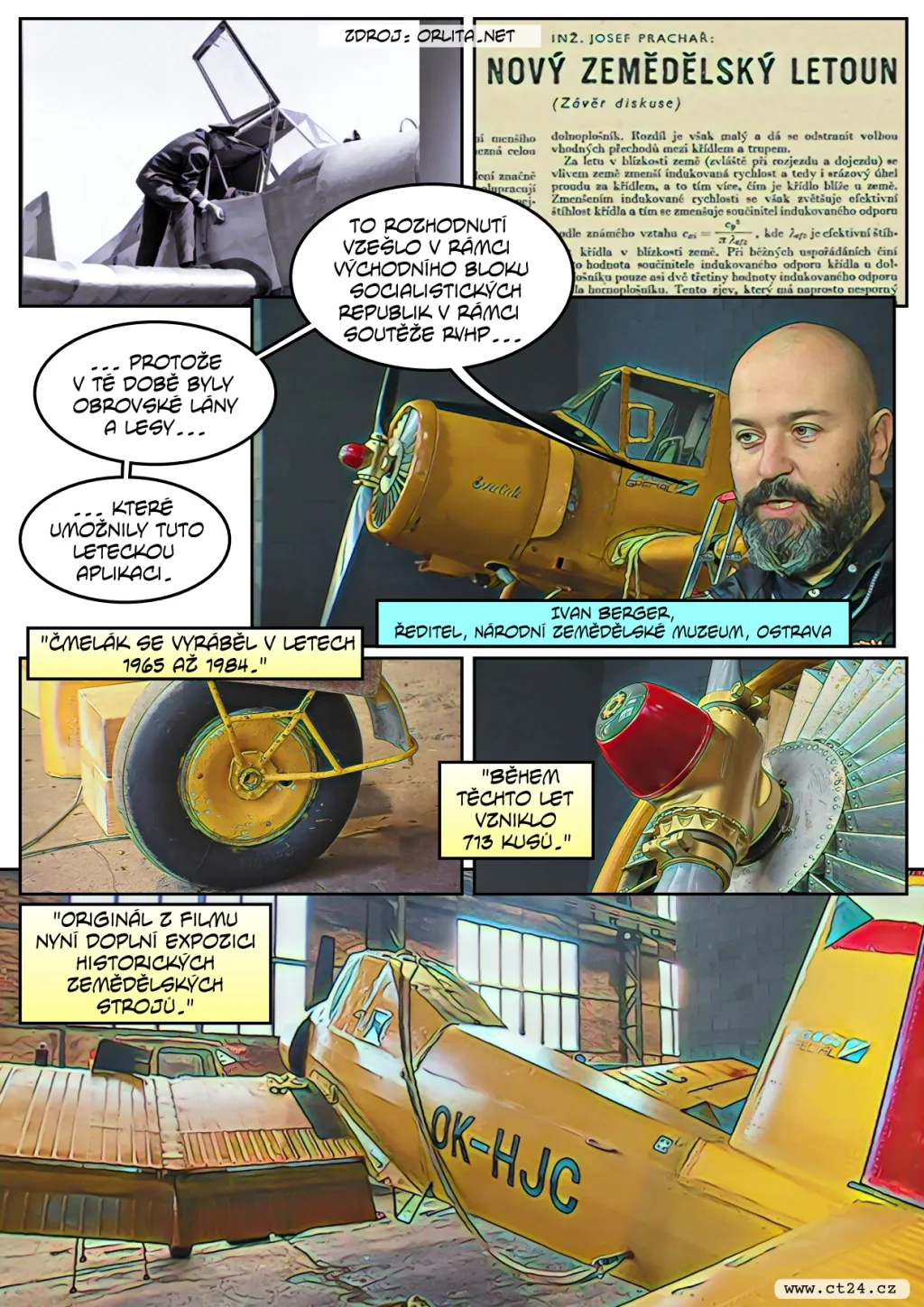 Letadlo Čmelák v muzeu v Ostravě